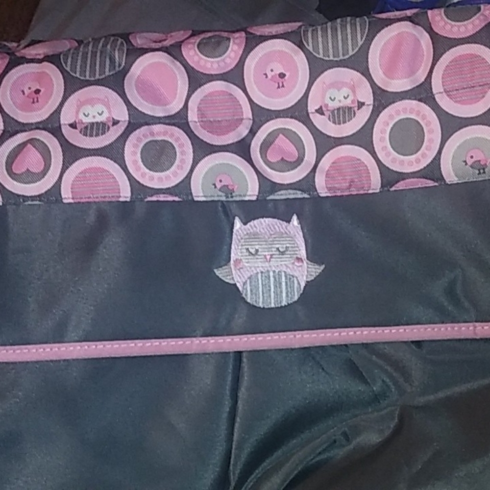 Owl baby girl diaper bag